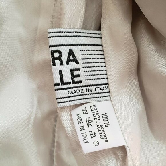 RARE Vera Pelle Lasercut Side Panel Real Soft Leather Collared Seafoam Jacket S* - Picture 8 of 10